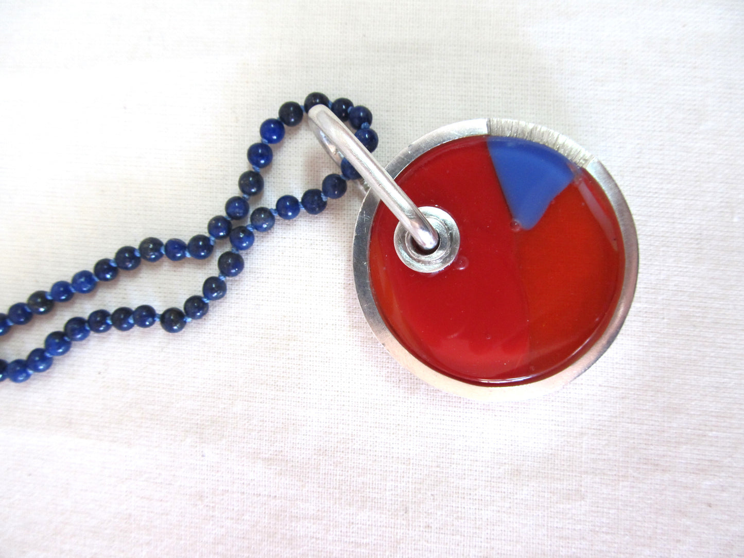 Contemporary glass pendant