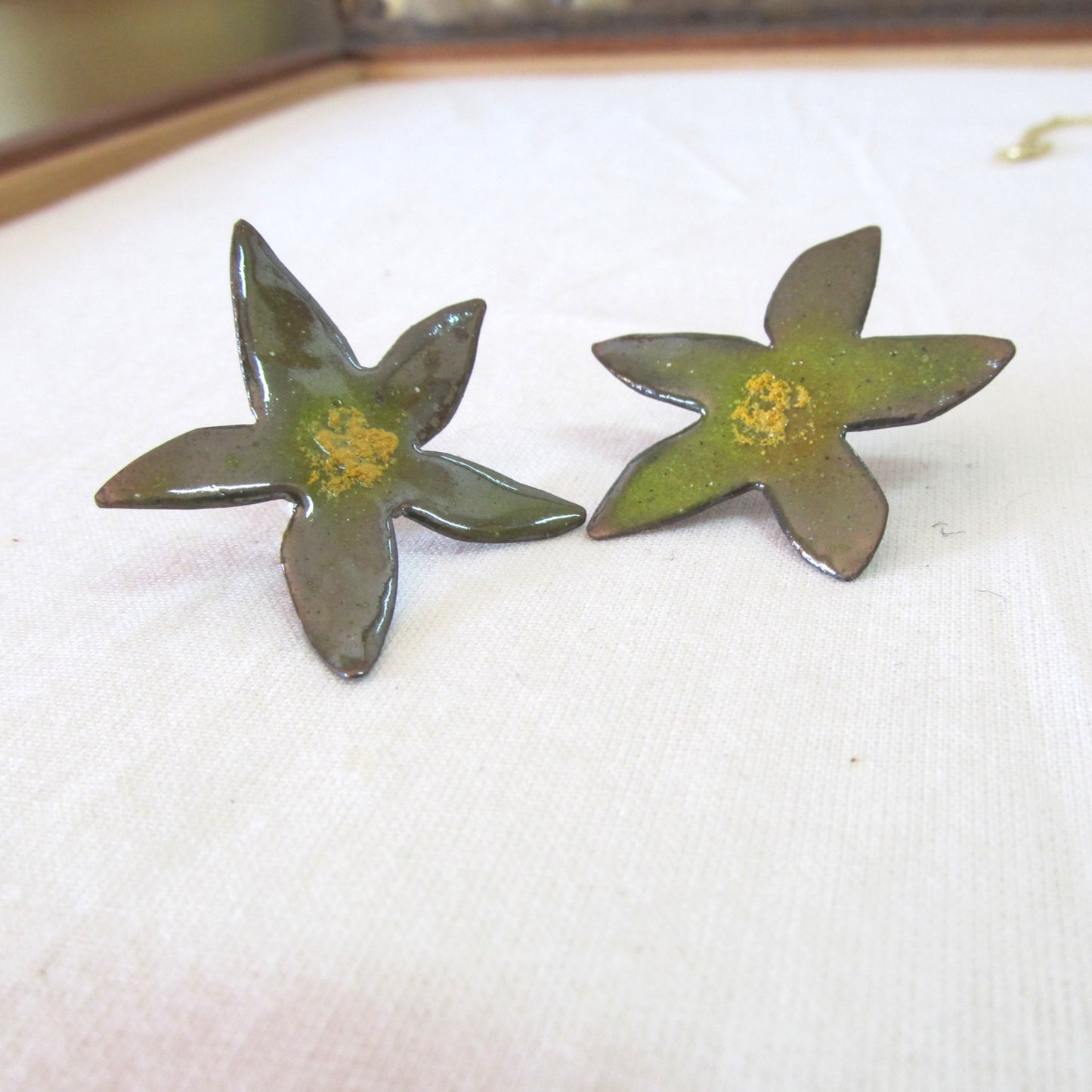 Enamel Flower Earrings